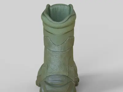 Boots Men Military Combat Low-poly 3D model
