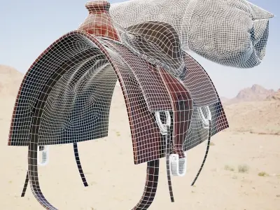 Horse Saddle  Low-poly 3D model
