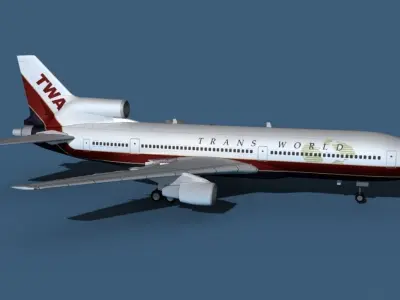 Lockheed L-1011-50 Trans World 3 3D model