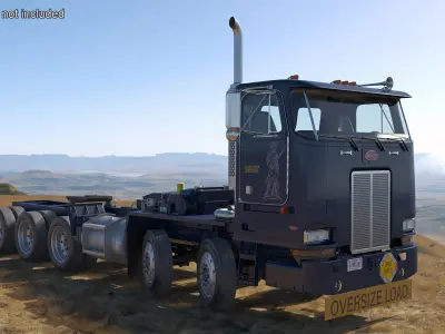 Peterbild 362 Cab Over for Transporter Erector Loader Rigged for Maya 3D model