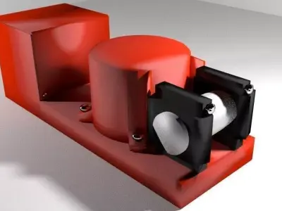 Black Box Flight Voice Recorder 3D model