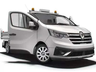 Renault Trafic Tipper HQ Interior 2023 3D model