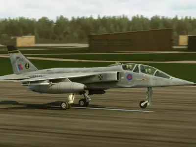 Sepecat Jaguar T2 Free low-poly 3D model