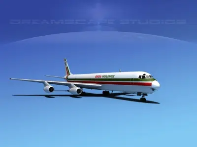 Douglas DC-8-63F Emery Air 3D model