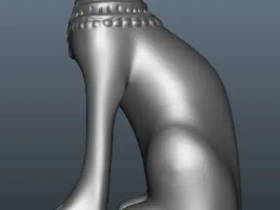 Egyptian Cat Statue 3D model