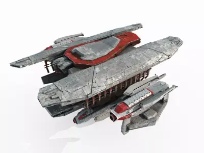 Future Sci-Fi Space Shipyard 3D model