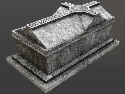 Celtic Chest Tomb Low-poly 3D model