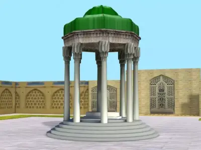 Tomb of Hafez Low-poly 3D model