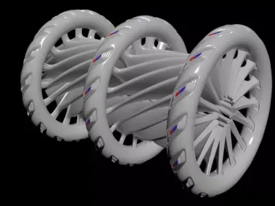 Triple Rim Driven Electric Thrusters - Concept 3D print model