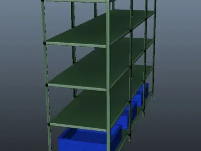 Industrial racks Low-poly 3D model