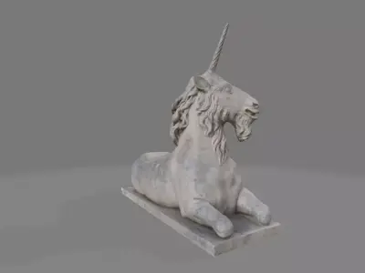 unicorn statue 3D model