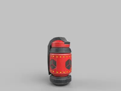 grenade water bottle Low-poly 3D model