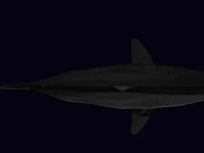 Low Poly Great White Shark Low-poly 3D model