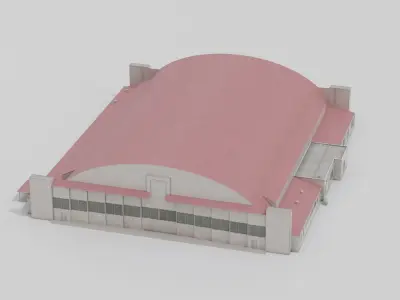 Hangar Exterior 1 Low-poly 3D model