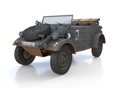 VW - Typ 82 - Kuebelwagen - 26 Panzer Division 3D model