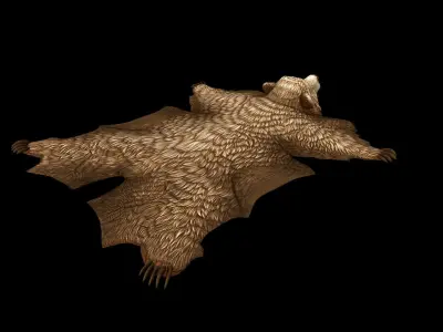 Bear Rug - PBR - Textured Low-poly 3D model