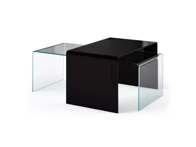 Table Basse 110 X 50 Cm Verre BURANO 3D model