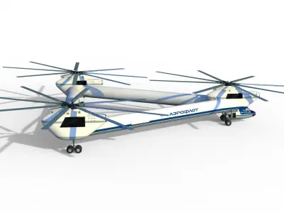 Mil Mi-32 Heavy helicopter 3D model