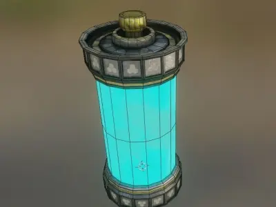 Bacta canister Low-poly 3D model