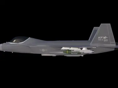 South Korea KAI KF-21 KFX Jet fighter blender 3D model