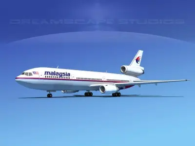 Douglas DC-10 Malaysia 3D model