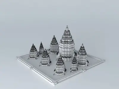 Prambanan Temple 3D model