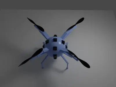 Quadcopter 360 View 3D model