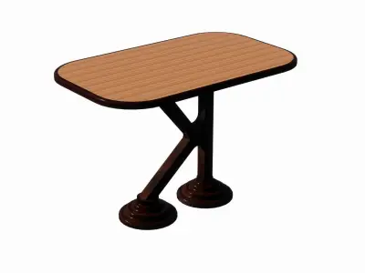 Table - K Type Leg 3D model