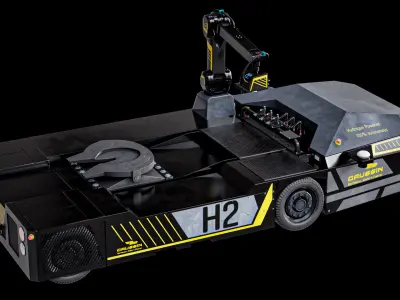 Port Robotic Vehicle Gaussin Virtual Driver 3D model