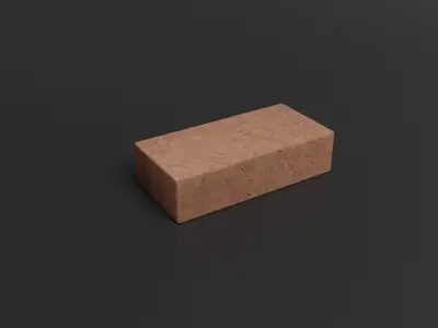 Red brick Lowpoly pack of bricks blocks low-poly Free low-poly 3D model