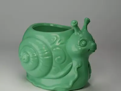 Snail Succulent Pot - Animal Planter 3D print model