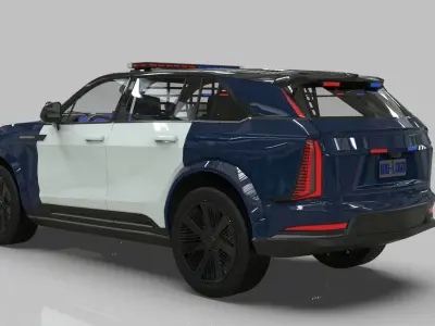 Cadillac Escalade IQ 2024 Police Interceptor Low-poly 3D model