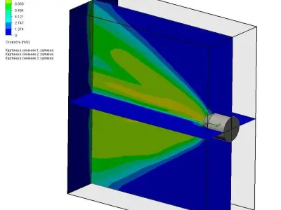 Flat jet nozzle Lechler Festo Camozzi 3D print model