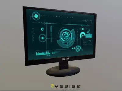 Generic Monitor Low-poly 3D model
