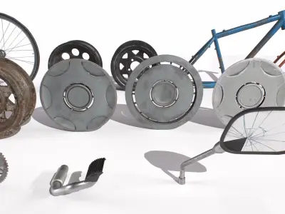 Garage Junk Low-poly 3D model