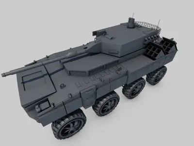 personal carier 8x8 3D model