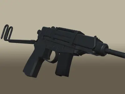 Mini Machine Pistol Low-poly 3D model
