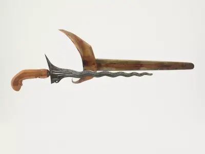 WEAPON KERIS INDONESIA - CGTRADER Low-poly 3D model