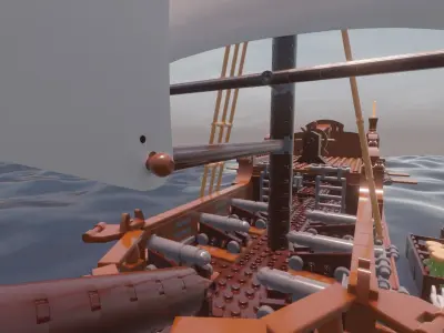 LEGO PIRATE SLOOP - THE OLD BIRD - Rogue Film Productions 3D model