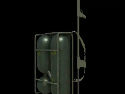 WW2 Flame Thrower LowPoly Free low-poly 3D model