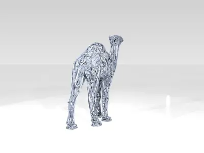 Dromedary Wireframe 3D model