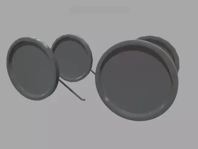 Car Mirror 013 Low-poly 3D model