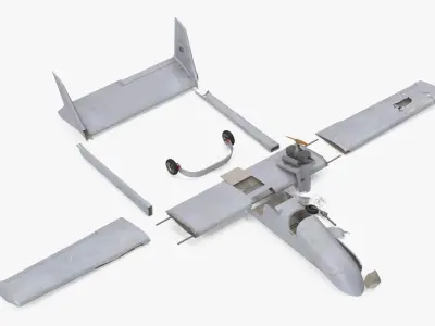 Mugin 5 Drone Crashed 3D model