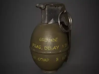 M26 Grenade Low-poly 3D model