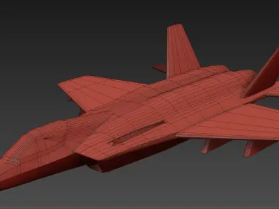 KAI KF21 Boramae Low-poly 3D model