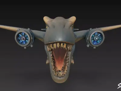 Nuclearo Dinossauro - Italian Brainrot Low-poly 3D model