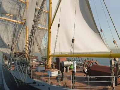 Sailing ship - Peking Hamburg 3D model