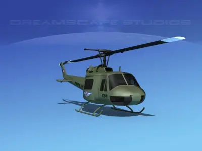 Bell UH-1B Iroquois Philipines 3D model