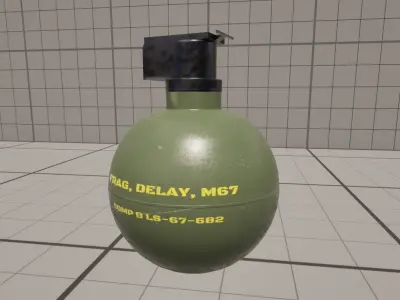 M67 Frag 3D Model - High Poly Rigged 3D model