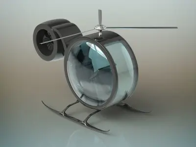 Futuristic Helicopter 3D model
